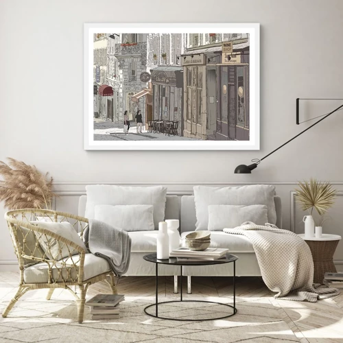 Plakát v bílém rámu - Městské radosti - 91x61 cm