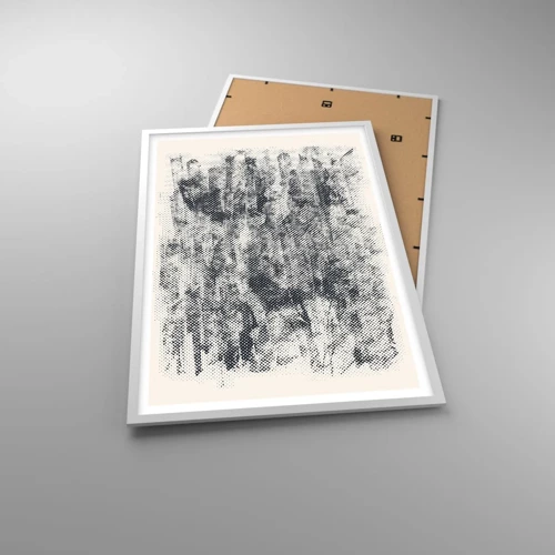 Plakát v bílém rámu - Mlžná kompozice - 61x91 cm