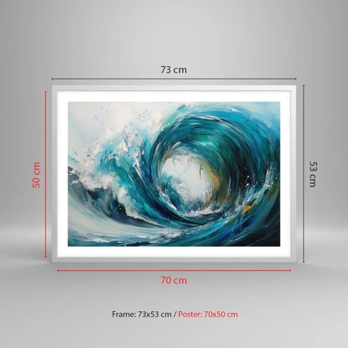 Plakát v bílém rámu - Mořský portál - 70x50 cm