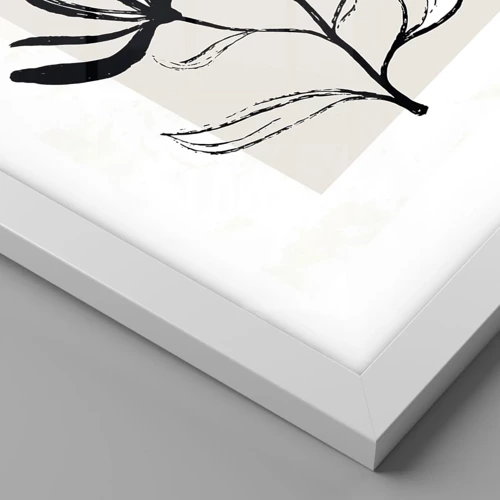 Plakát v bílém rámu - Náčrtek pro herbář - 40x40 cm
