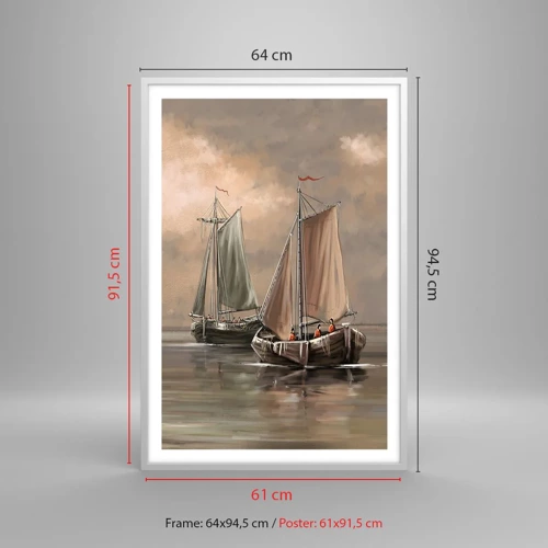 Plakát v bílém rámu - Návrat námořníků - 61x91 cm