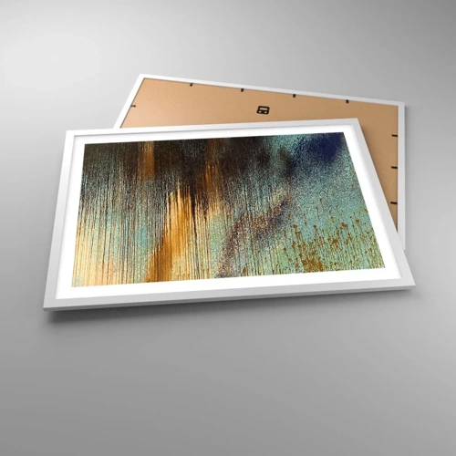 Plakát v bílém rámu - Nenáhodná barevná kompozice - 70x50 cm