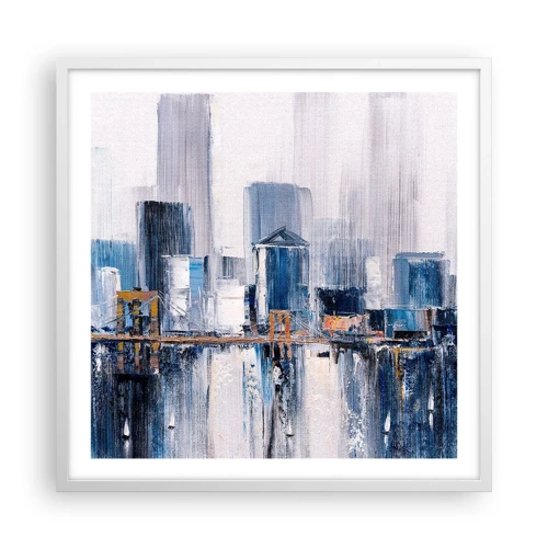 Plakát v bílém rámu - Newyorská imprese - 60x60 cm