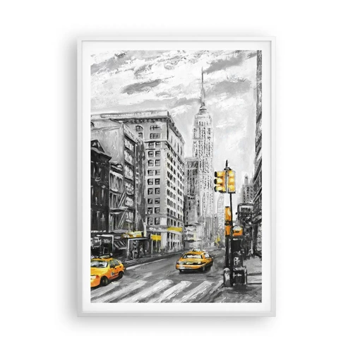 Plakát v bílém rámu - Newyorský příběh - 70x100 cm