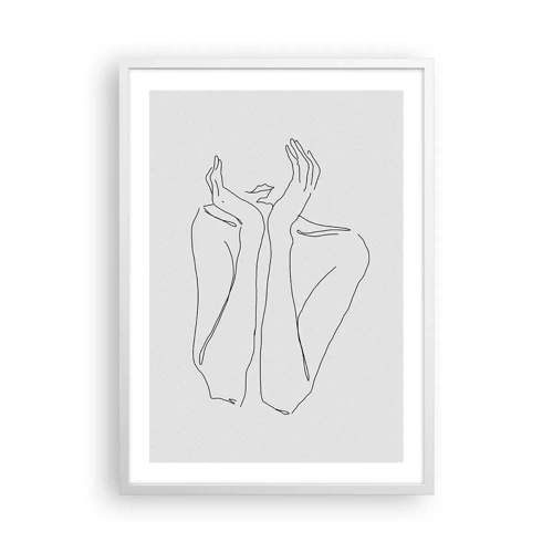 Plakát v bílém rámu - O čem sní dívky - 50x70 cm