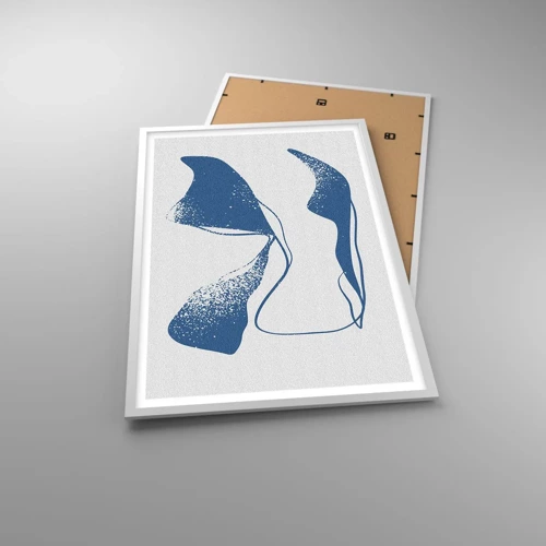 Plakát v bílém rámu - Okřídlená abstrakce - 61x91 cm