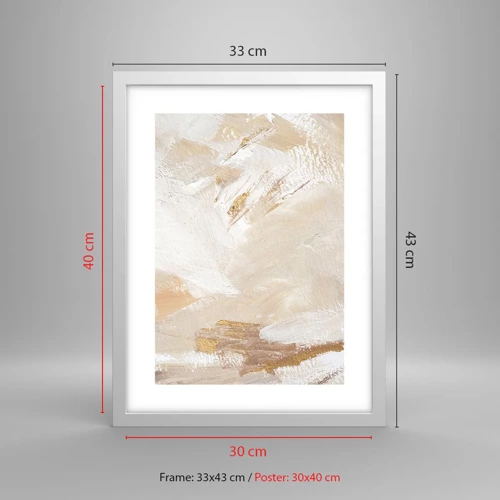 Plakát v bílém rámu - Pastelová kompozice - 30x40 cm