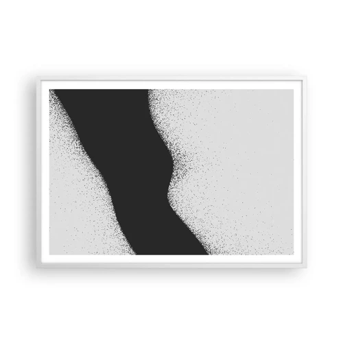Plakát v bílém rámu - Plynulá rovnováha - 100x70 cm