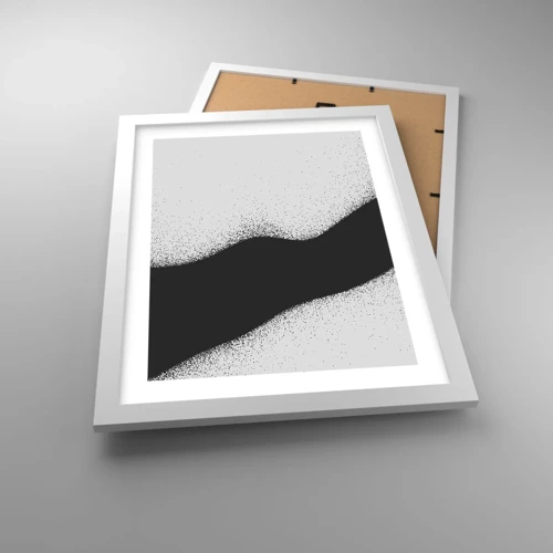 Plakát v bílém rámu - Plynulá rovnováha - 30x40 cm