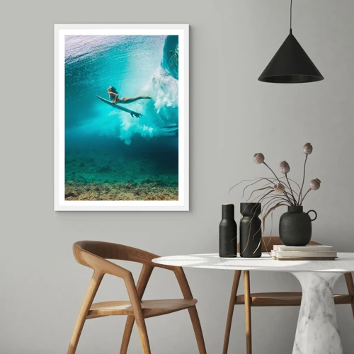 Plakát v bílém rámu - Podmořský svět - 30x40 cm