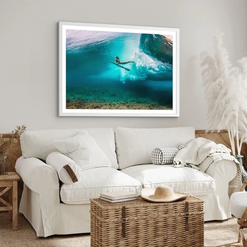 Plakát v bílém rámu - Podmořský svět - 40x30 cm