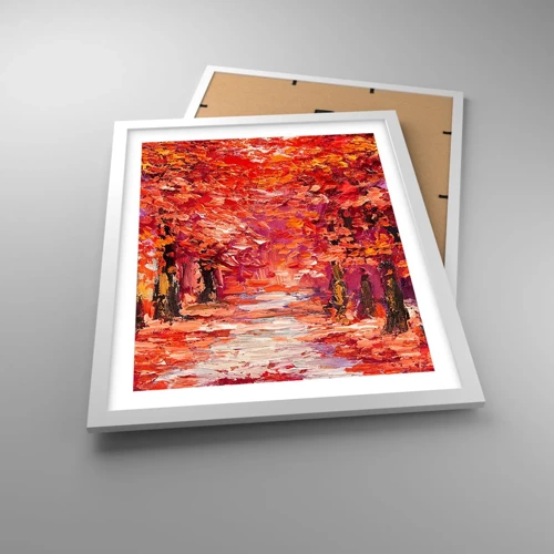 Plakát v bílém rámu - Podzimní imprese - 40x50 cm