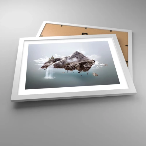 Plakát v bílém rámu - Pohled surrealisty - 40x30 cm