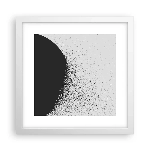 Plakát v bílém rámu - Pohyb částic - 30x30 cm