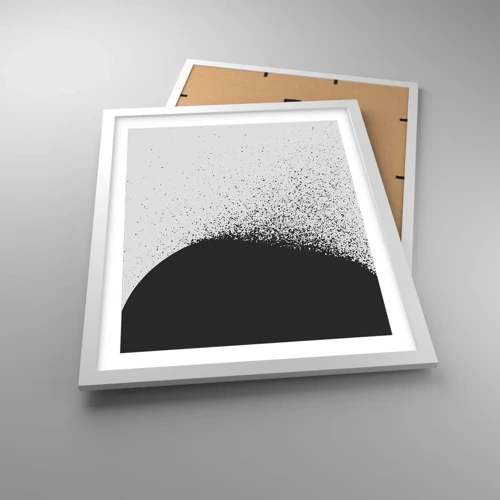 Plakát v bílém rámu - Pohyb částic - 40x50 cm