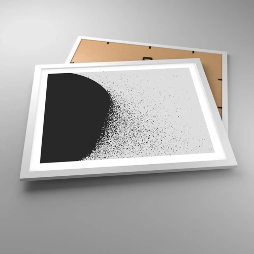 Plakát v bílém rámu - Pohyb částic - 50x40 cm