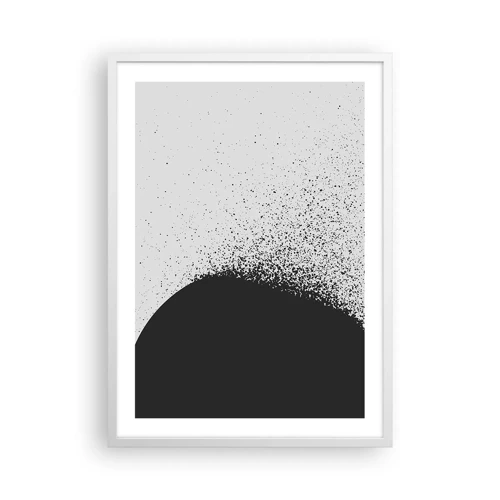 Plakát v bílém rámu - Pohyb částic - 50x70 cm