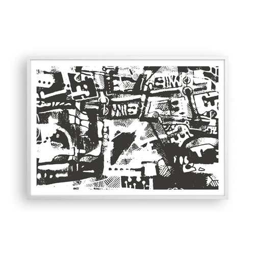 Plakát v bílém rámu - Pořádek nebo chaos? - 100x70 cm
