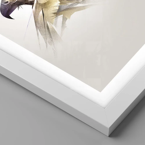 Plakát v bílém rámu - Portrét bojovníka - 40x30 cm