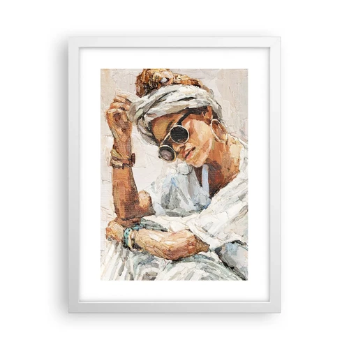 Plakát v bílém rámu - Portrét v plném slunci - 30x40 cm