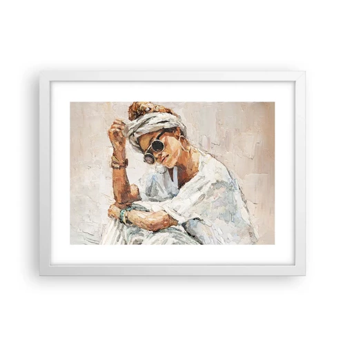 Plakát v bílém rámu - Portrét v plném slunci - 40x30 cm