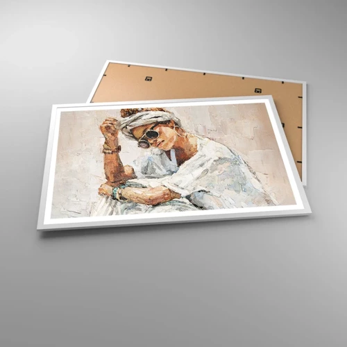Plakát v bílém rámu - Portrét v plném slunci - 91x61 cm