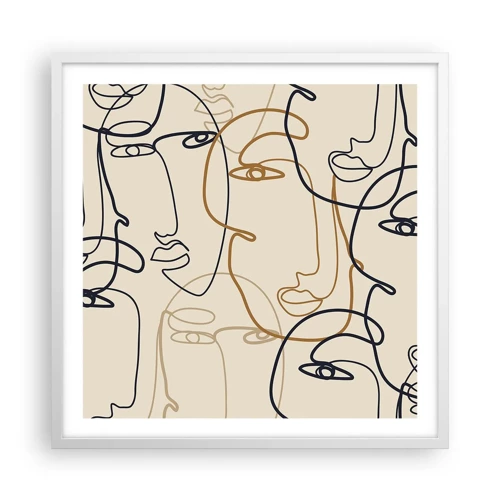 Plakát v bílém rámu - Portrét znásobený - 60x60 cm