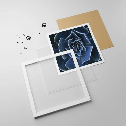 Plakát v bílém rámu - Pouštní květ - 50x50 cm