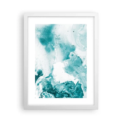Plakát v bílém rámu - Povodí modré - 30x40 cm