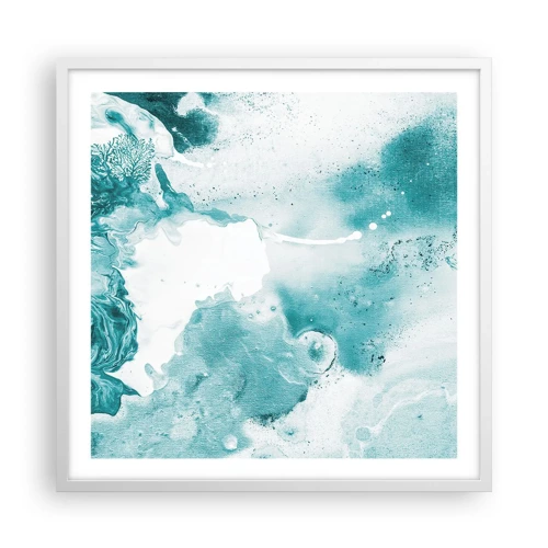 Plakát v bílém rámu - Povodí modré - 60x60 cm