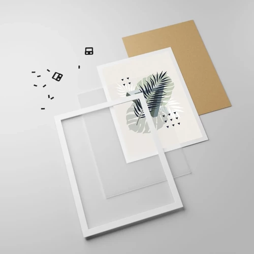 Plakát v bílém rámu - Příroda a geometrie – dva řády? - 30x40 cm