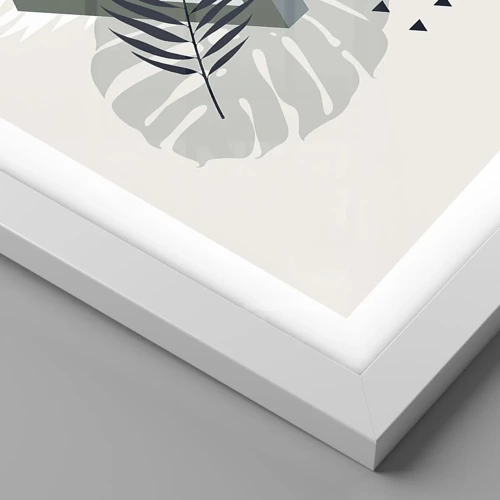 Plakát v bílém rámu - Příroda a geometrie – dva řády? - 30x40 cm