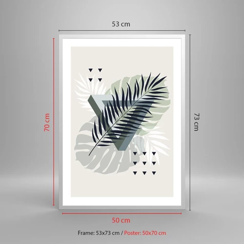 Plakát v bílém rámu - Příroda a geometrie – dva řády? - 50x70 cm