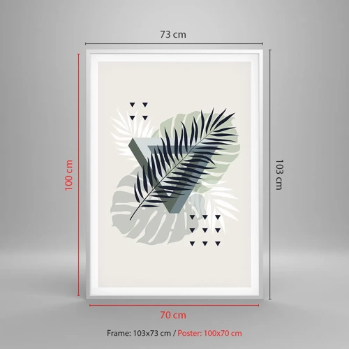 Plakát v bílém rámu - Příroda a geometrie – dva řády? - 70x100 cm