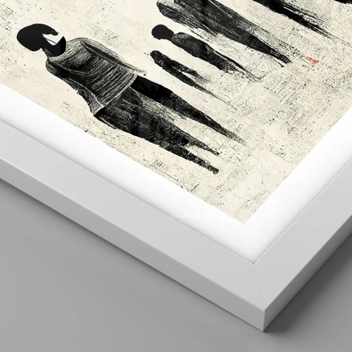 Plakát v bílém rámu - Proti samotě - 40x50 cm