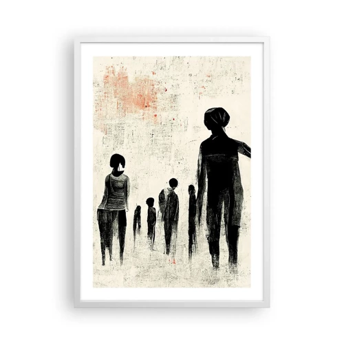 Plakát v bílém rámu - Proti samotě - 50x70 cm