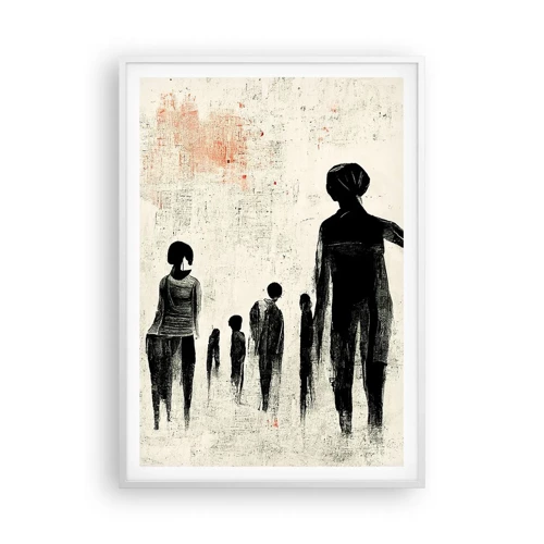 Plakát v bílém rámu - Proti samotě - 70x100 cm
