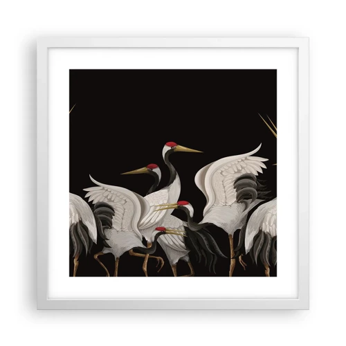 Plakát v bílém rámu - Ptačí záležitosti - 40x40 cm