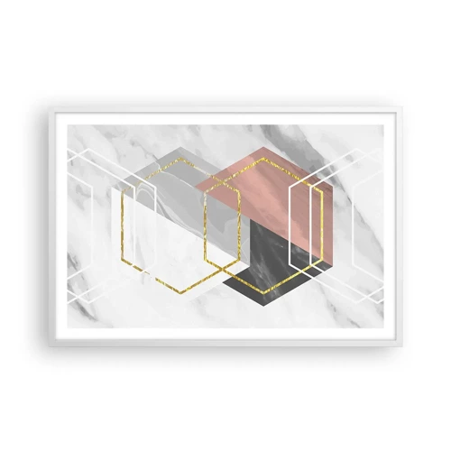 Plakát v bílém rámu - Řetězová kompozice - 91x61 cm