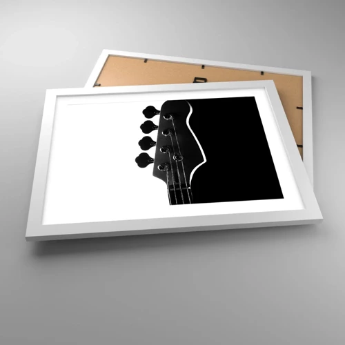 Plakát v bílém rámu - Rockové ticho  - 40x30 cm