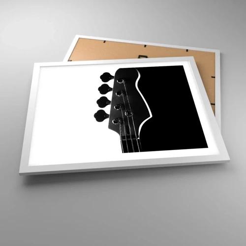 Plakát v bílém rámu - Rockové ticho  - 50x40 cm