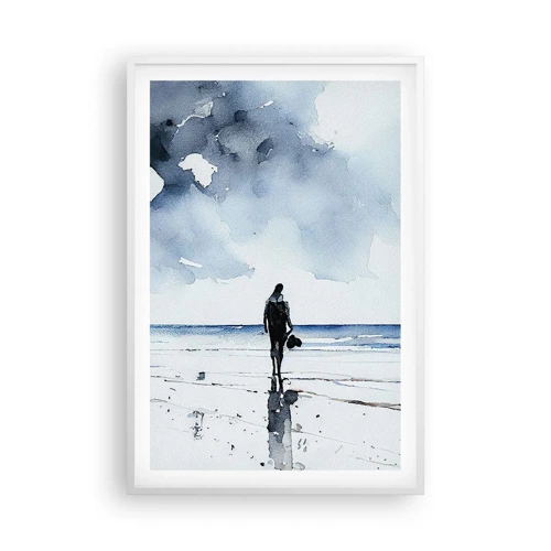Plakát v bílém rámu - Rozhovor s mořem - 61x91 cm