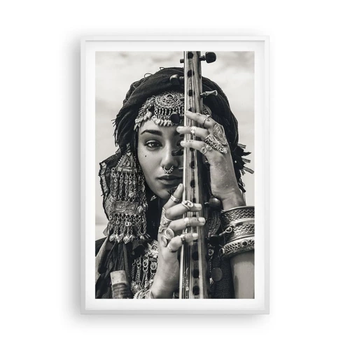 Plakát v bílém rámu - Samotná hudba orientu - 61x91 cm