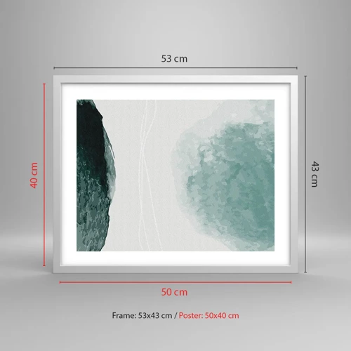 Plakát v bílém rámu - Setkání s mlhou - 50x40 cm