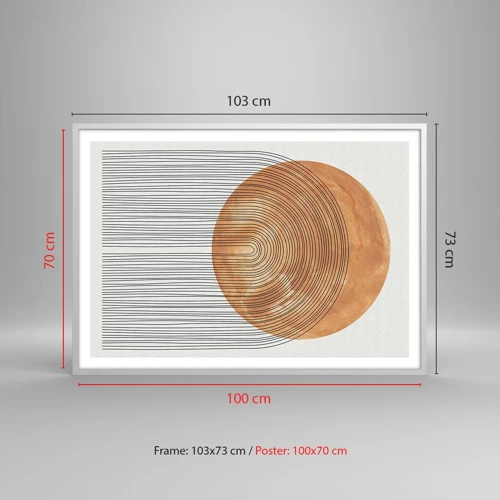 Plakát v bílém rámu - Slunečná kompozice - 100x70 cm