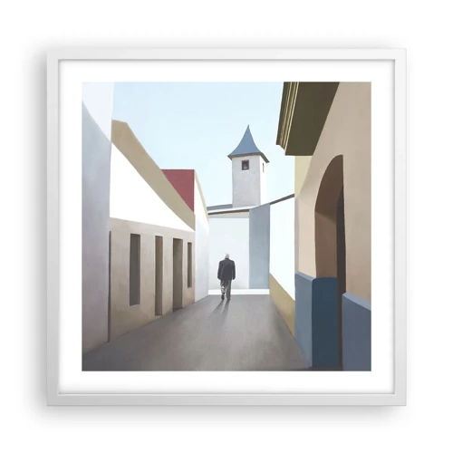 Plakát v bílém rámu - Slunečná procházka - 50x50 cm