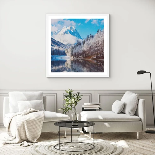 Plakát v bílém rámu - Sněhová stráž - 30x30 cm