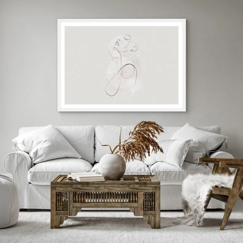 Plakát v bílém rámu - Spirála krásy - 40x30 cm
