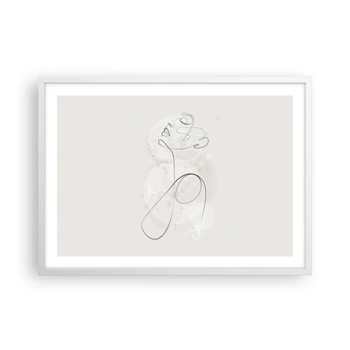 Plakát v bílém rámu - Spirála krásy - 70x50 cm