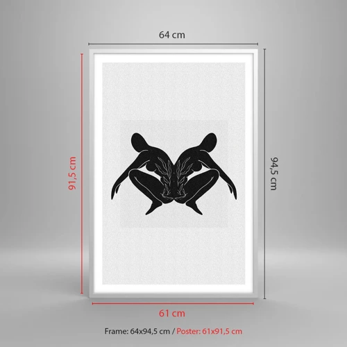 Plakát v bílém rámu - Společná duše - 61x91 cm